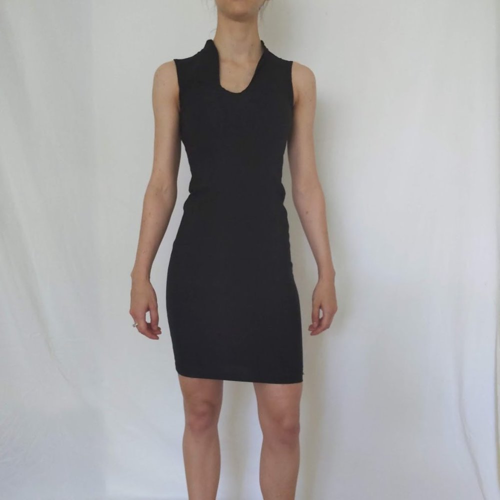 S | Wearever | Black Bodycon Midi Dress